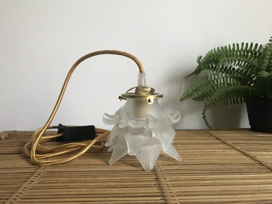 lampe baladeuse fleur en pate de verre