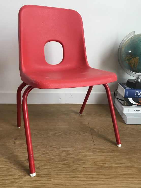 Chaise enfant vintage Rouge par ROBIN DAY pour IKEA