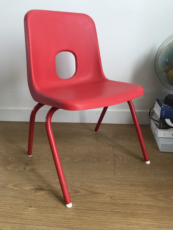 Chaise enfant vintage Rouge par ROBIN DAY pour IKEA