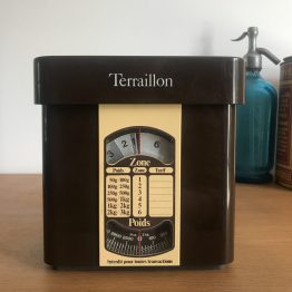 Balance vintage Terraillon marron collector Poids / Zone / tarif