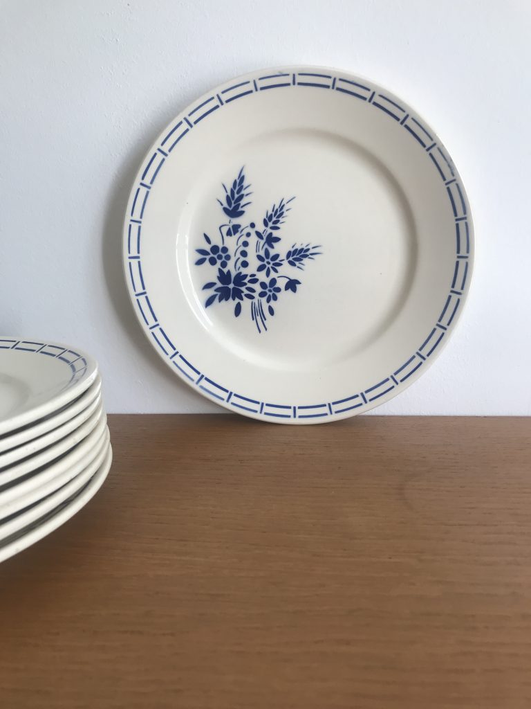 Lot 8/ 12 assiettes plates badonviller oiseaux vintage - Arts de la table