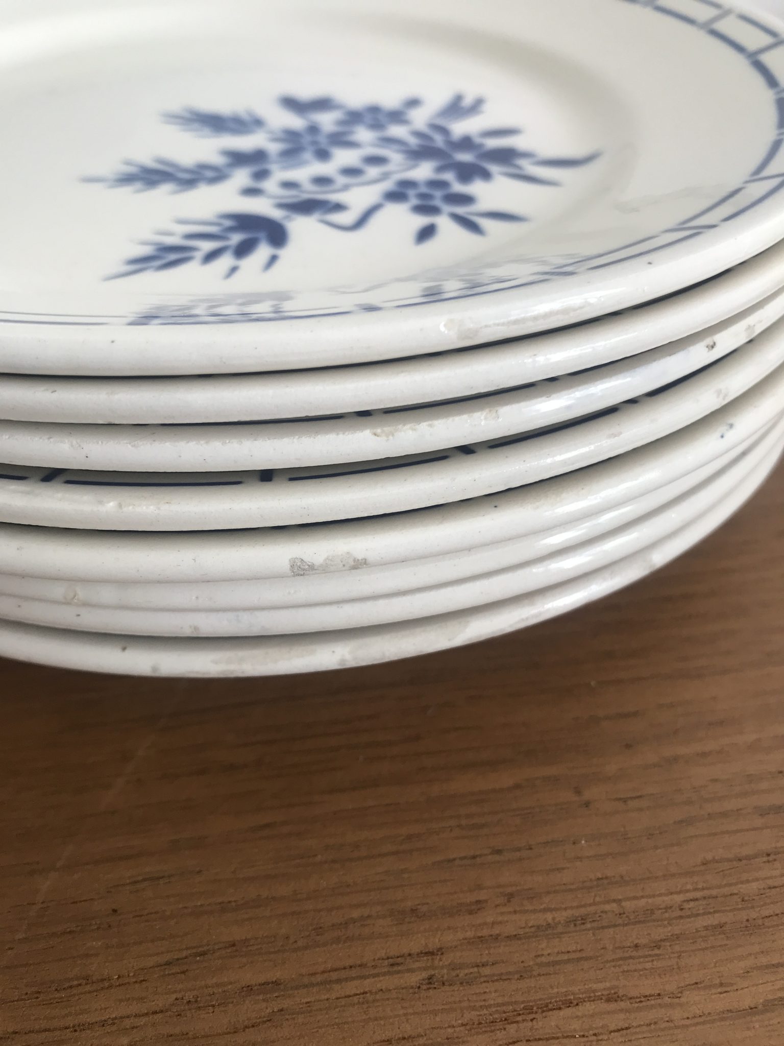 Set de 3 assiettes a dessert porcelaine de Limoges Nardon Lafarge