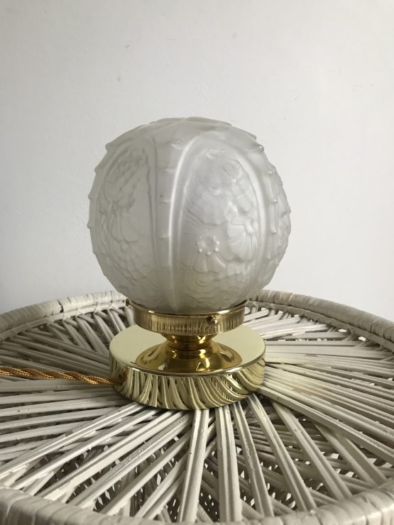 lampe à poser, lampe à poser globe vintage, lampe à poser vintage globe en verre, lampe globe en verre vintage, lampe globe vintage