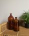 Lot de 2 flacons en verre ambré vintage de laboratoire