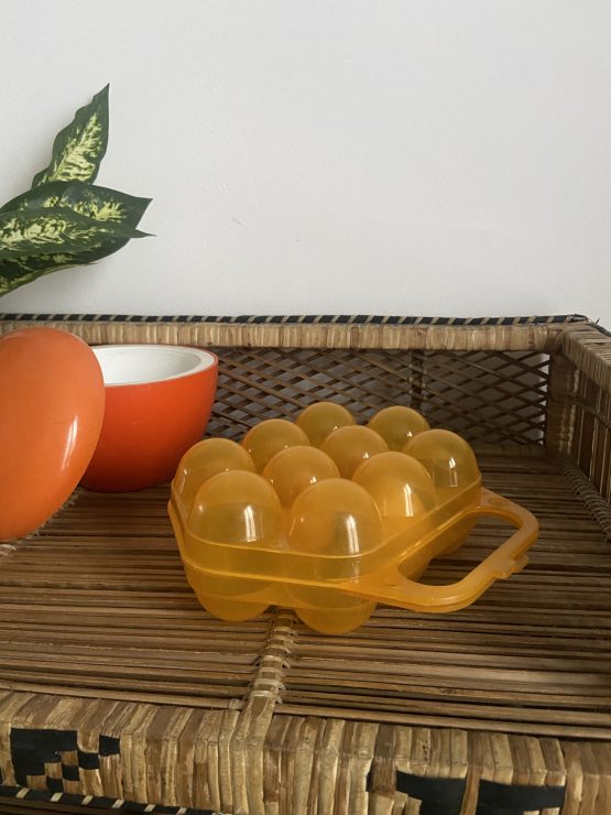 Boite à œufs en plastique orange