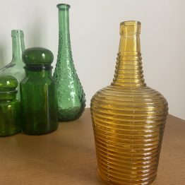 Bouteille style mini dame jeanne ocre
