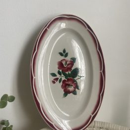 Petit plat ovale EDEN en en terre de fer de DIGOIN SARREGUEMINES