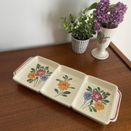 Plat de service compartimenté modèle "Chatenois" de Gien