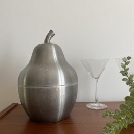 GROSSE POIRE EN ALU BROSSE SEAU A GLACE MADE IN ITALY VERS 1970