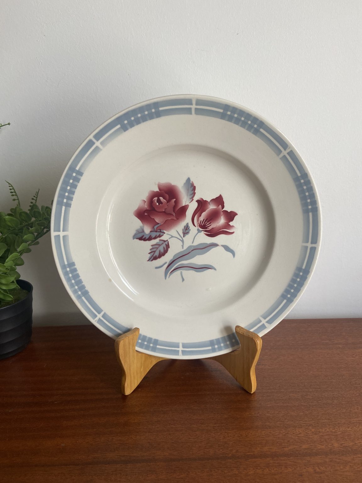 Grand Plat Creux Sarreguemines – Faïence Modèle NAVARRE – Blanc Vintage