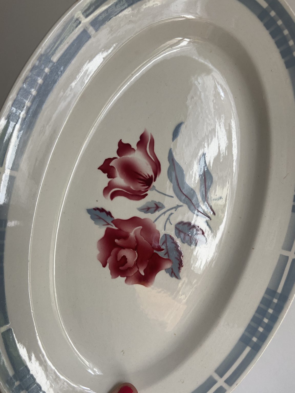 Plat De Service Digoin Sarreguemines - Couleur Jade, Pour Mignardises - Occasion, Fabriqué En France