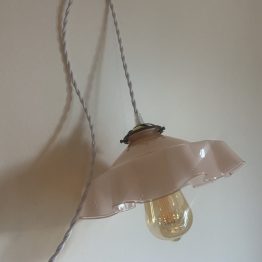 LAMPE baladeuse GLOBE EN VERRE ROSE