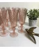 Flûte à champagne en verre Rose LUMINARC modèle Rosaline, vers 1960 (à l'unité)
