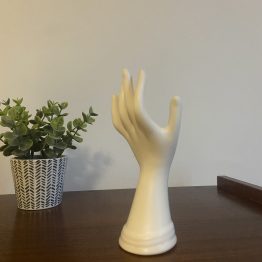 Mini MAIN VINTAGE SOLIFLORE EN CÉRAMIQUE BLANCHE