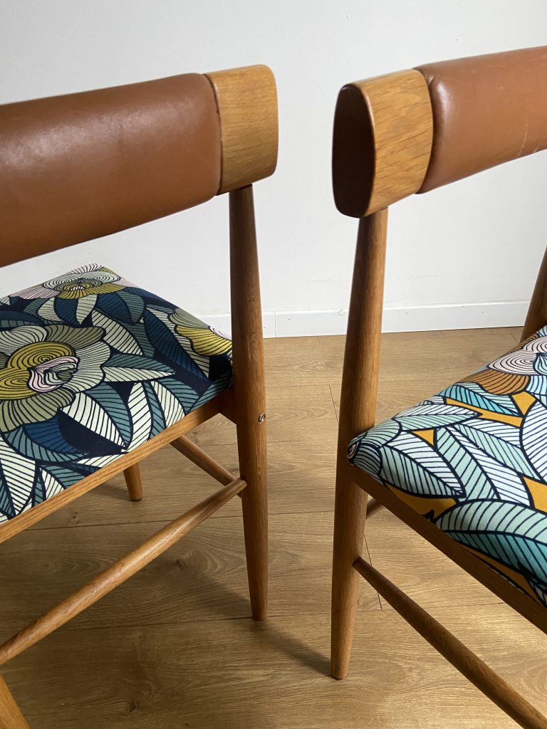Chaise Scandinave Vintage En Teck - Années 1950, Intérieur, Noir, Dimensions 81x45x47 Cm