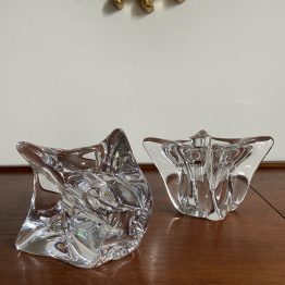 Paire de bougeoir en cristal DAUM