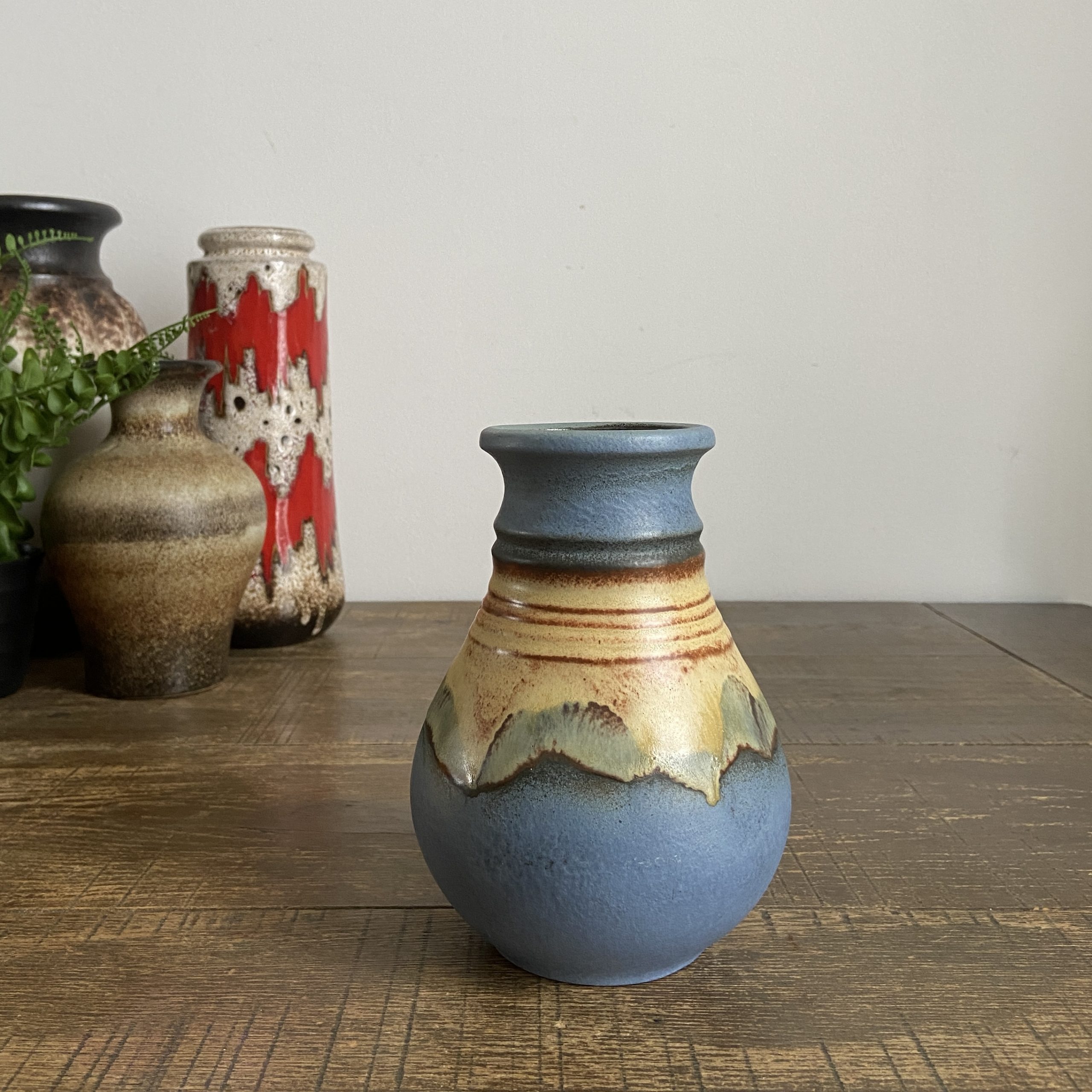 Vase West Germany bleu