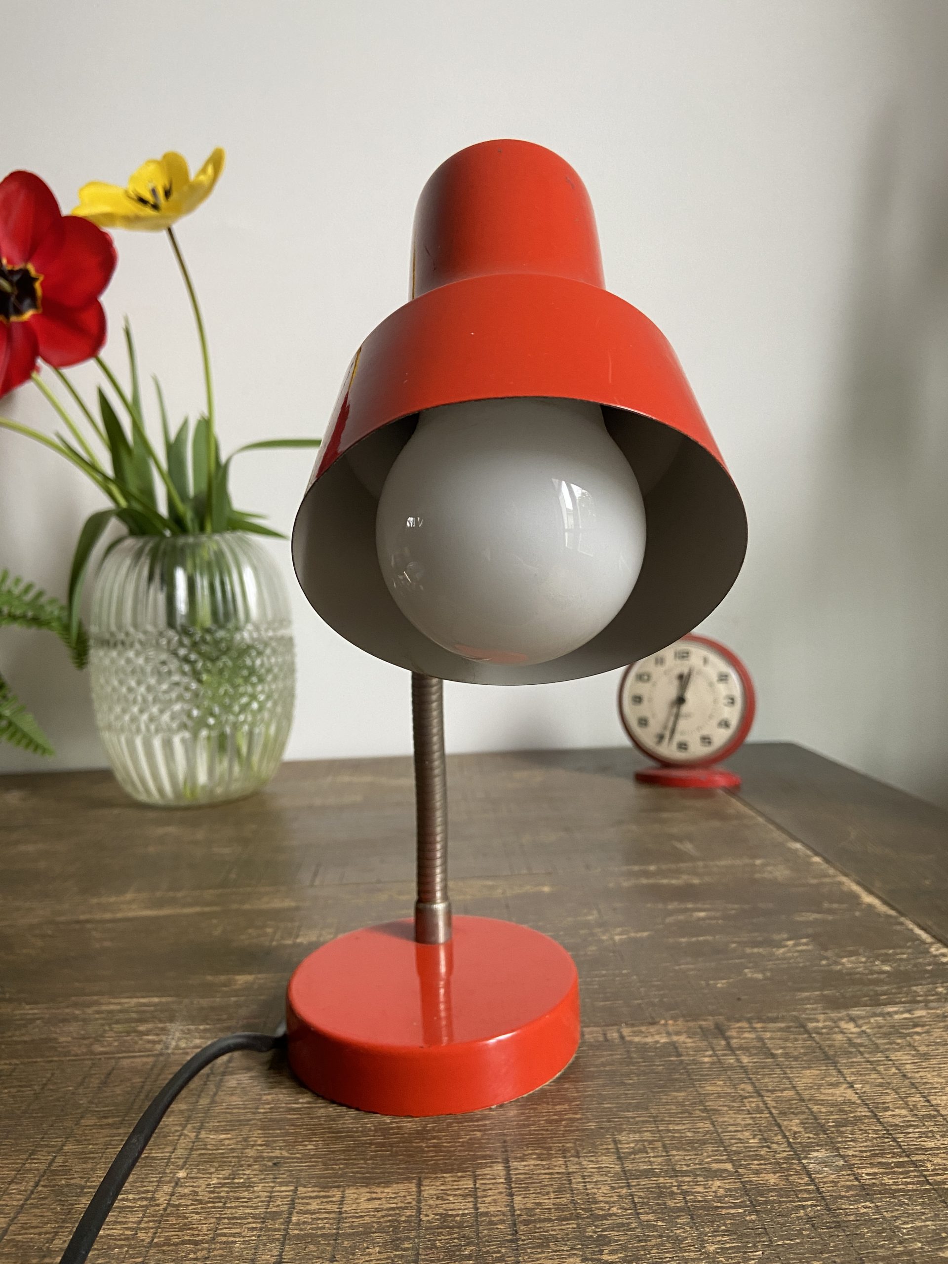 Lampe de bureau HOBBY articulée style architecte – rouge – E27