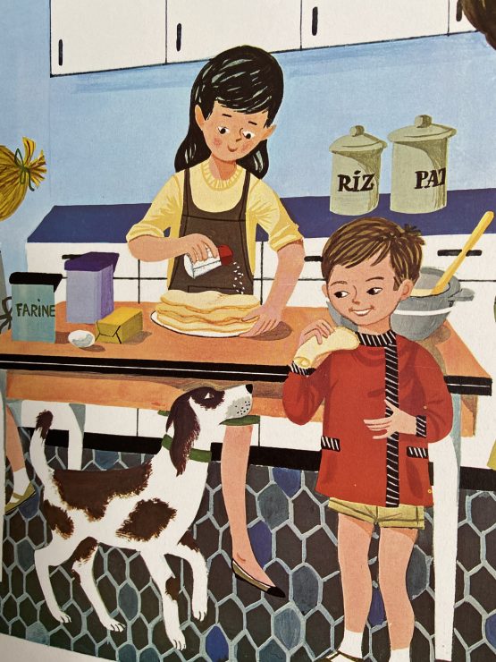 Affiche pédagogique scènes de vie 1966