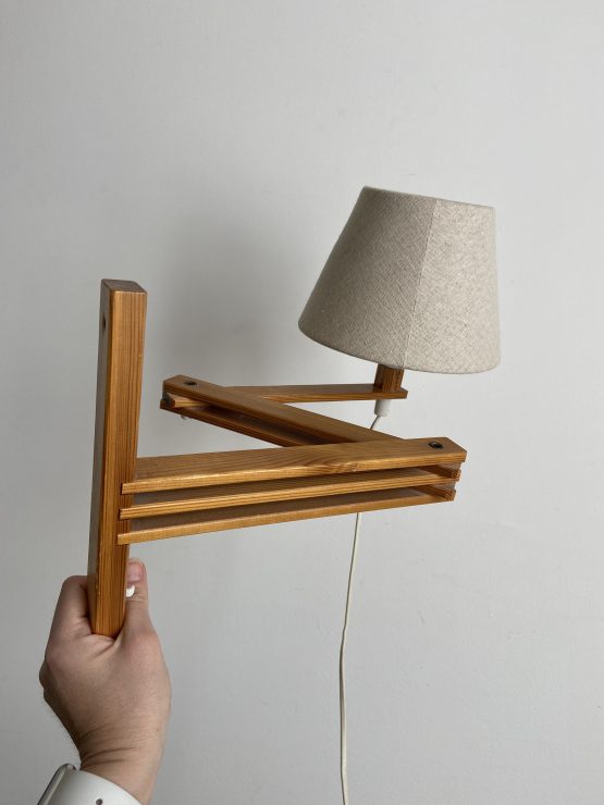 Applique Ikea vintage articulée en bois massif
