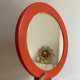 Miroi rond ORANGE seventies SYLA Made in France