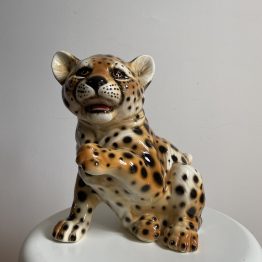Petit Léopard en céramique Made In Italy années 70