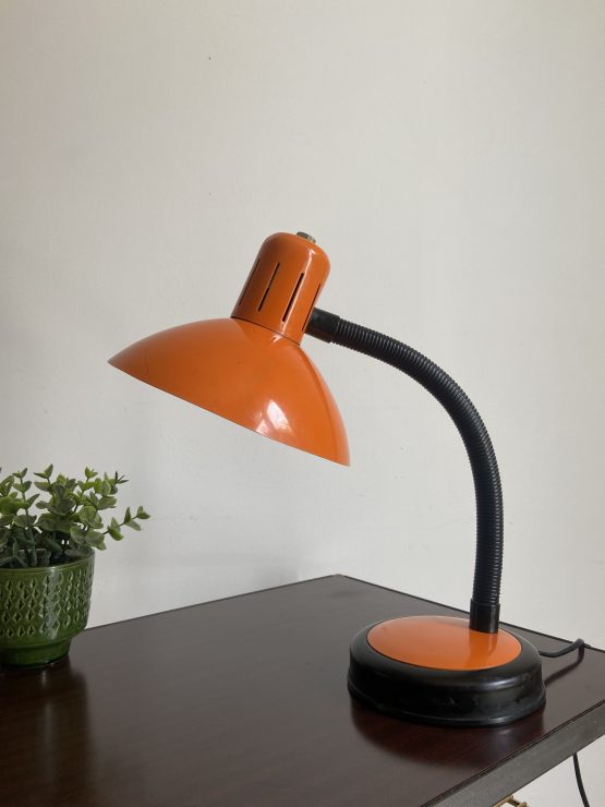 lampe bureau orange vintage