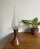 Lampe scandinave midcentury en teck et laiton