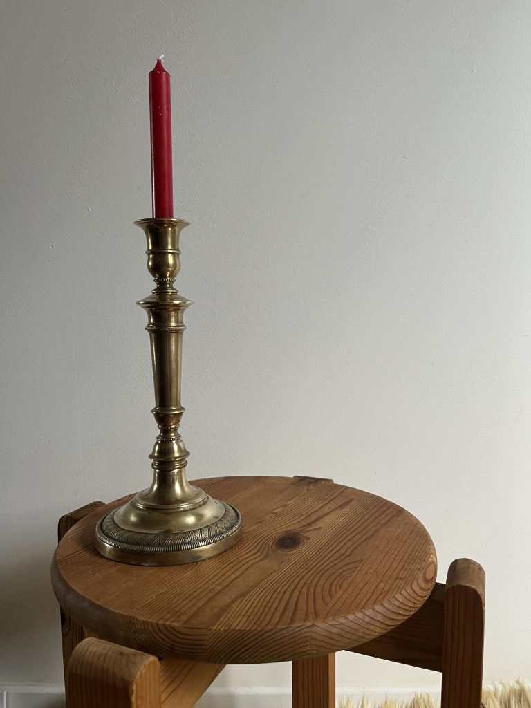 Chandelier en laiton, entourage d'Hans Jensen, Danemark (vers 1950) | galerie stimmung
