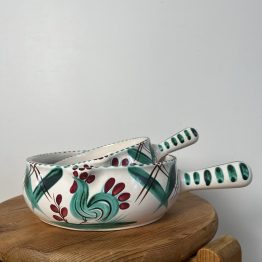 Paire de Poelons par Gabriel Fourmaintraux motif de coq