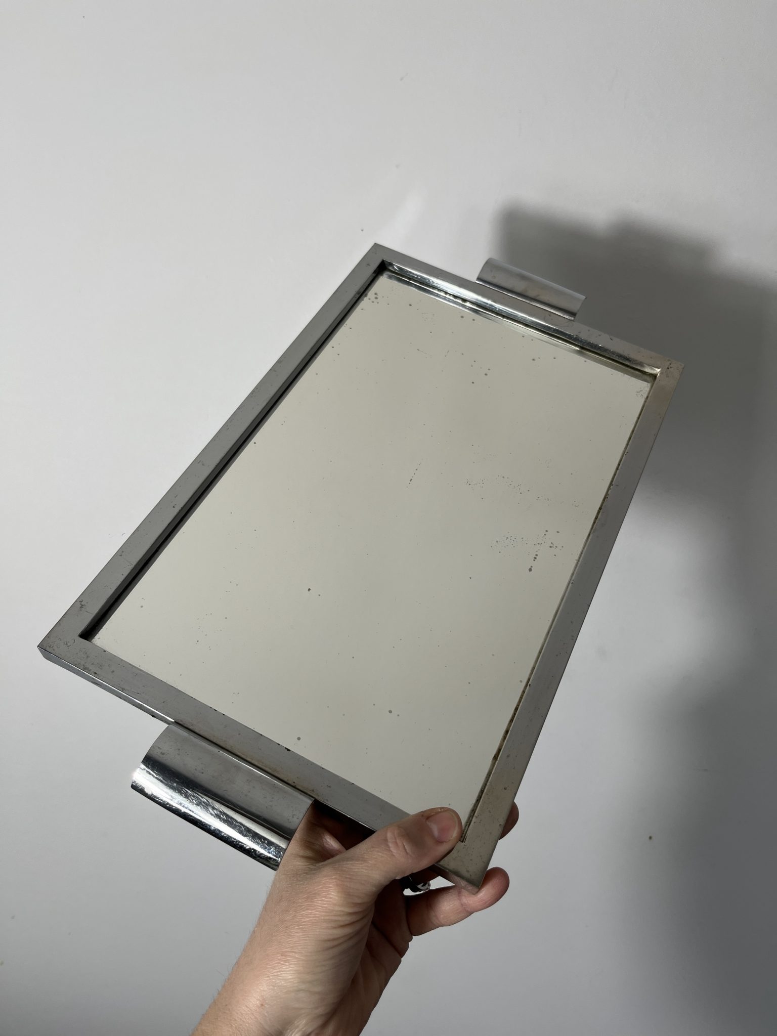 Plateau miroir biseauté, octogonal | Révélé - Brocante
