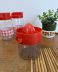 Presse agrumes vintage plastique rouge made in france
