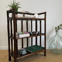 VENDU - Etagère À POSER EN ROTIN VINTAGE
