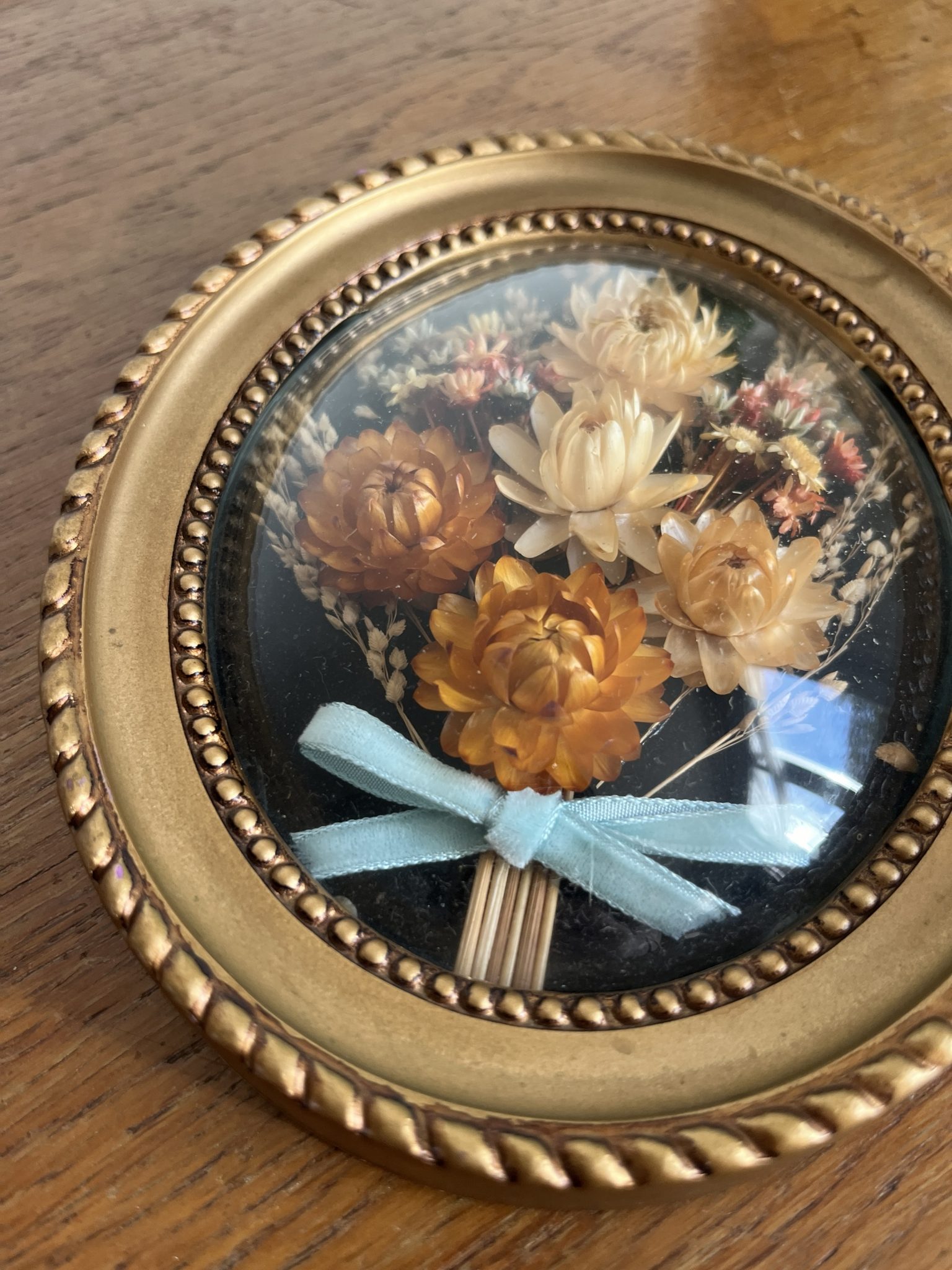 LALAFINA Cadre en bois ovale style vintage pour décoration