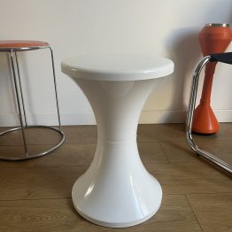 VENDU - TABOURET VINTAGE TAM TAM BLANC Au Bon Marché Paris MADE IN FRANCE