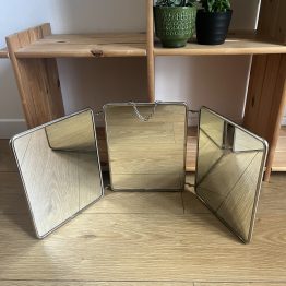 VENDU - Miroir TRIPTYQUE DE BARBIER VINTAGE (68×27)
