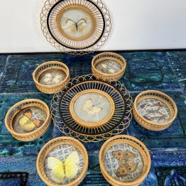 Set apéritif sous-verres papillons
