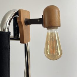 Baladeuse vintage articulée à pince en pin années 80