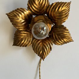 VENDU - APPLIQUE fleur ITALIENNE OR riche montée en baladeuse esprit Jansen / Masca