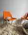 Chaise d'écolier orange vintage (3/6ans)