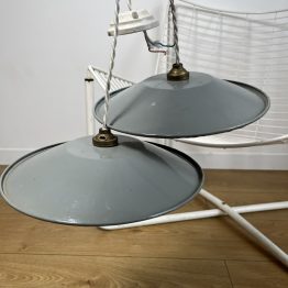 Duo de suspensions métal soucoupes grises