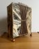 Lampe vintage fibres naturelles et rotin