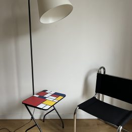 Lampadaire vintage liseuse avec tablette
