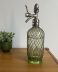 Ancien siphon de bar en verre vert et grillagé années 50