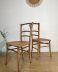 Paire de chaises bistrot cannées début XXème