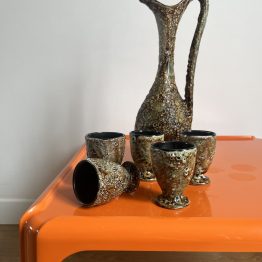 Service à liqueur en Fat Lava circa 1950