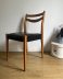 Chaise vintage Bois et Skaï noir