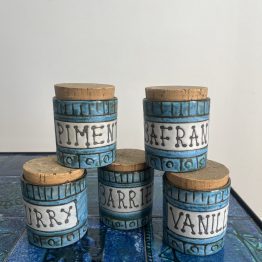 Set de pots à épices en céramique par Alain MAUNIER à Vallauris