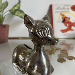 Tirelire bambi vintage en métal