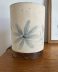 Lampe vintage bois et tissus peint